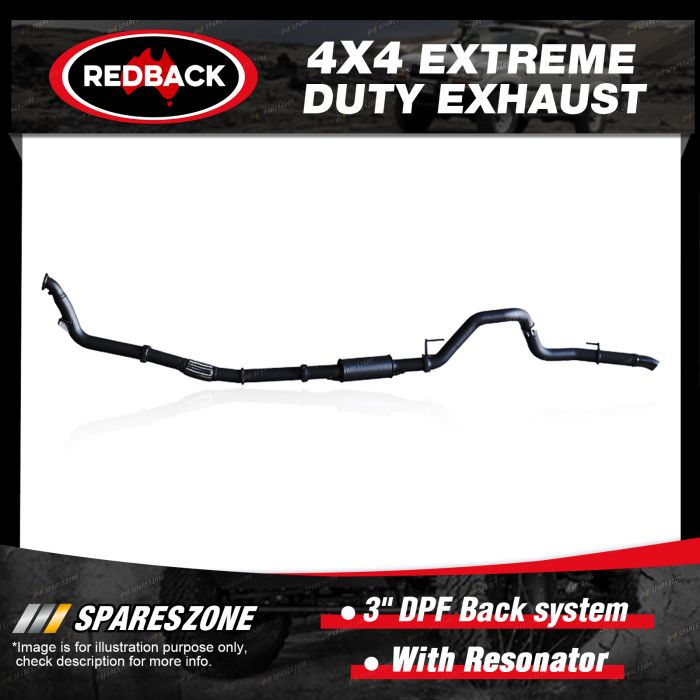 Redback 4x4 Exhaust with Resonator for Toyota Landcruiser 76 1VD-FTV 16-on 1 Pipe